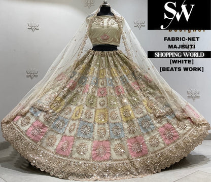 Pink net Lehenga