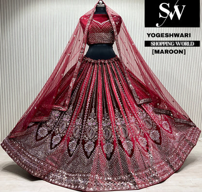 Maroon Lehenga