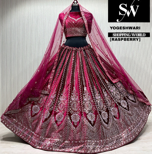 red Lehenga