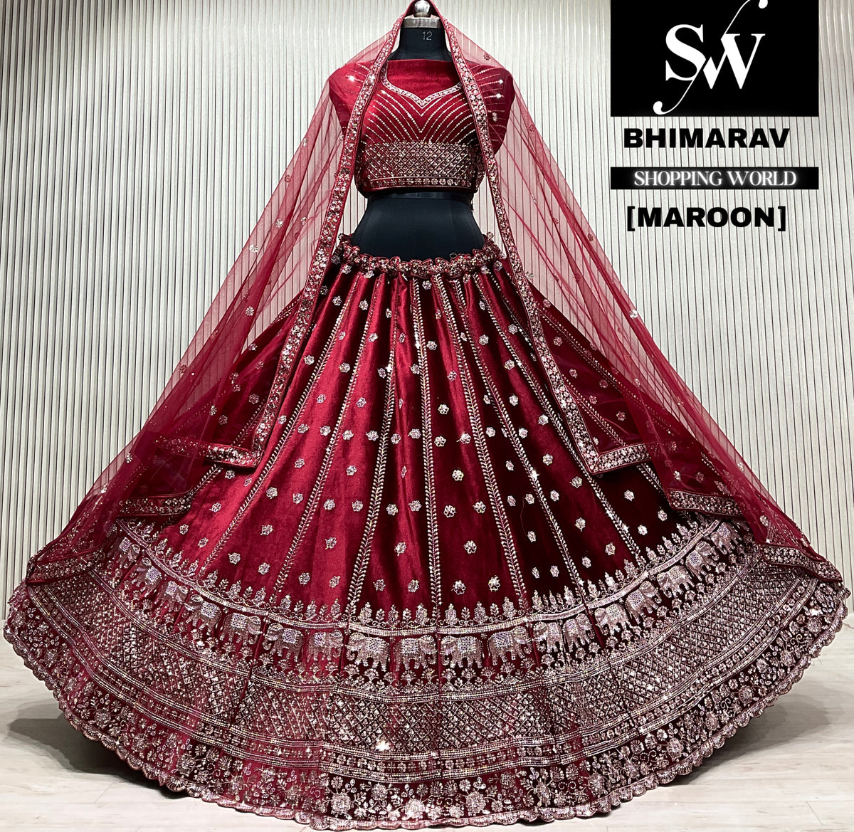 maroonLehenga