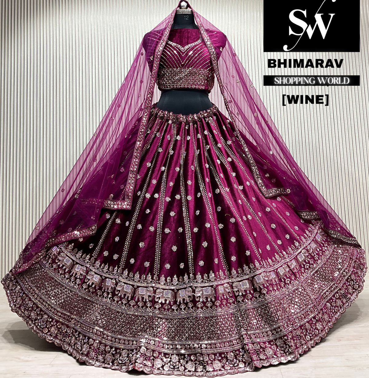 maroonLehenga