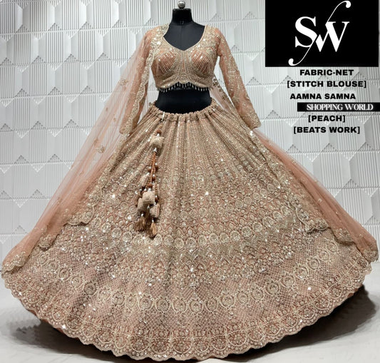 White crop top lehenga