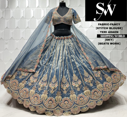 Rani pink fancy crop top lehenga