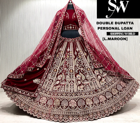 D.maroon bridal Lehenga