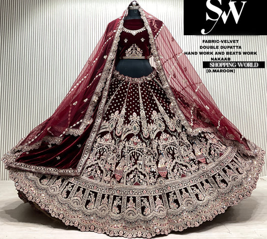 L.Maroon bridal Lehenga