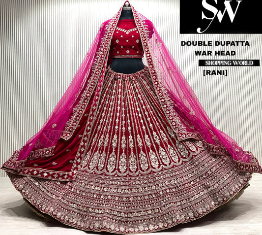 L.maroon bridal Lehenga