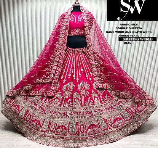 Red silk bridal Lehenga