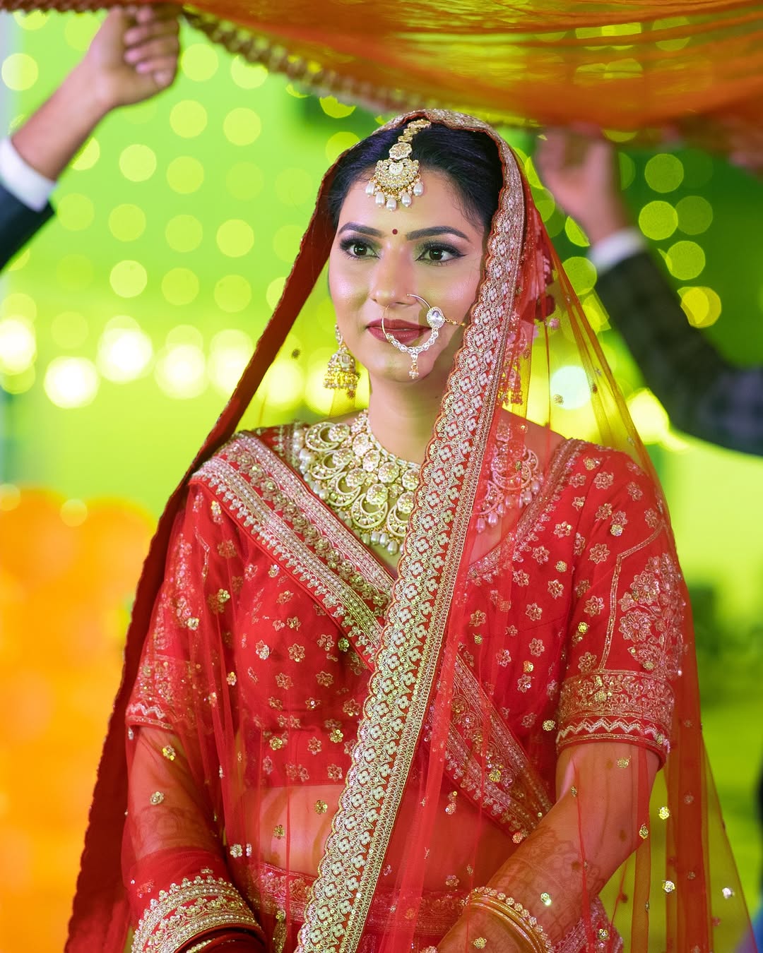 Pleasing handwork Sabyasachi silk red rani pink bridal Lehenga (Happy Customer )