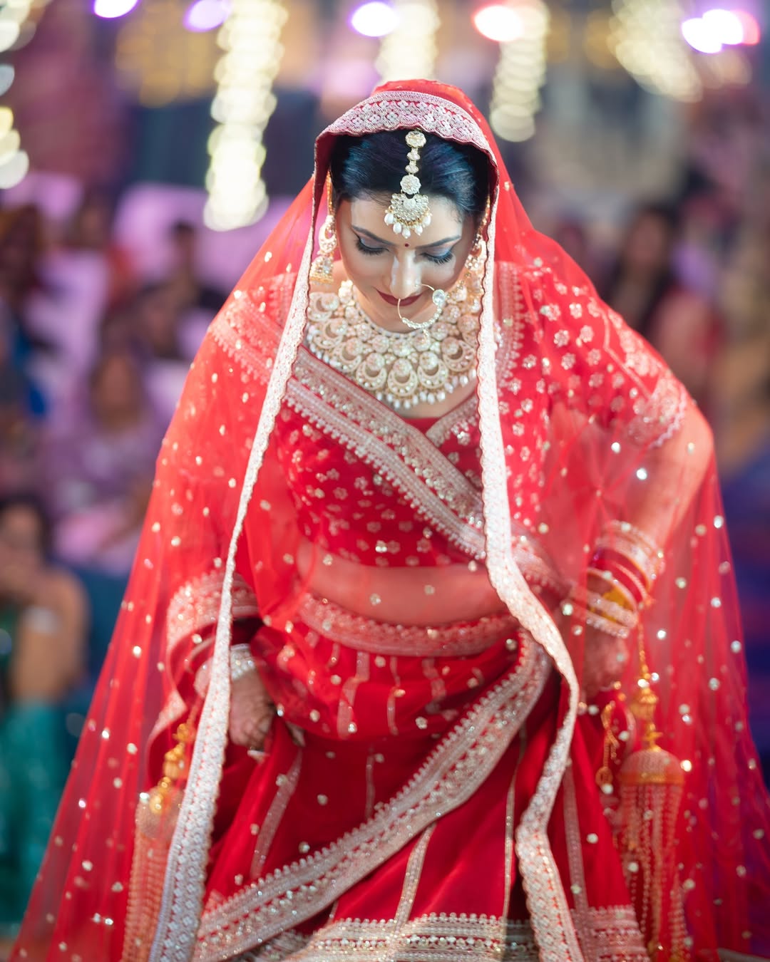 Pleasing handwork Sabyasachi silk red rani pink bridal Lehenga (Happy Customer )