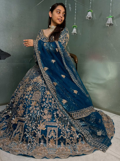 Designer Red crop top Lehenga Happy Customer