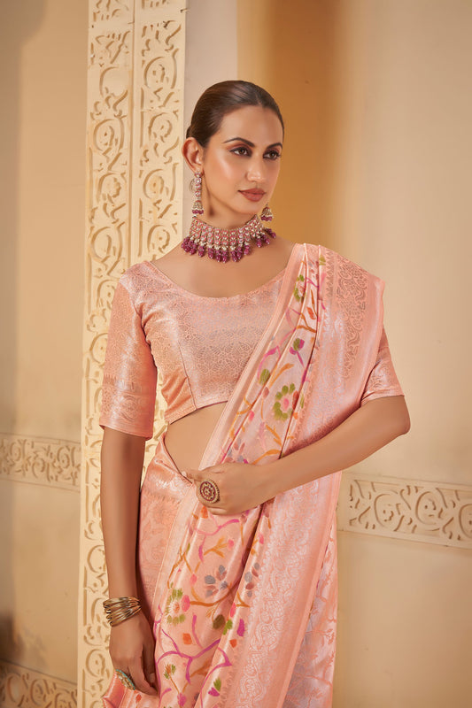 Light pink Mirracle Saree 6105