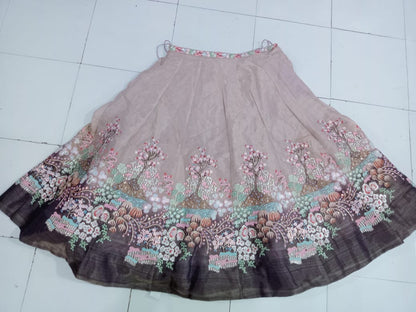 Purple Multi-Color Net Fabric Sequins Work Heavy Floral Embroidered Lehenga