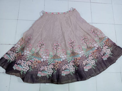 Purple Multi-Color Net Fabric Sequins Work Heavy Floral Embroidered Lehenga