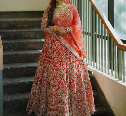 Fantastic Maroon red crop top Lehenga Happy Customer