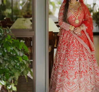 Fantastic Maroon red crop top Lehenga Happy Customer