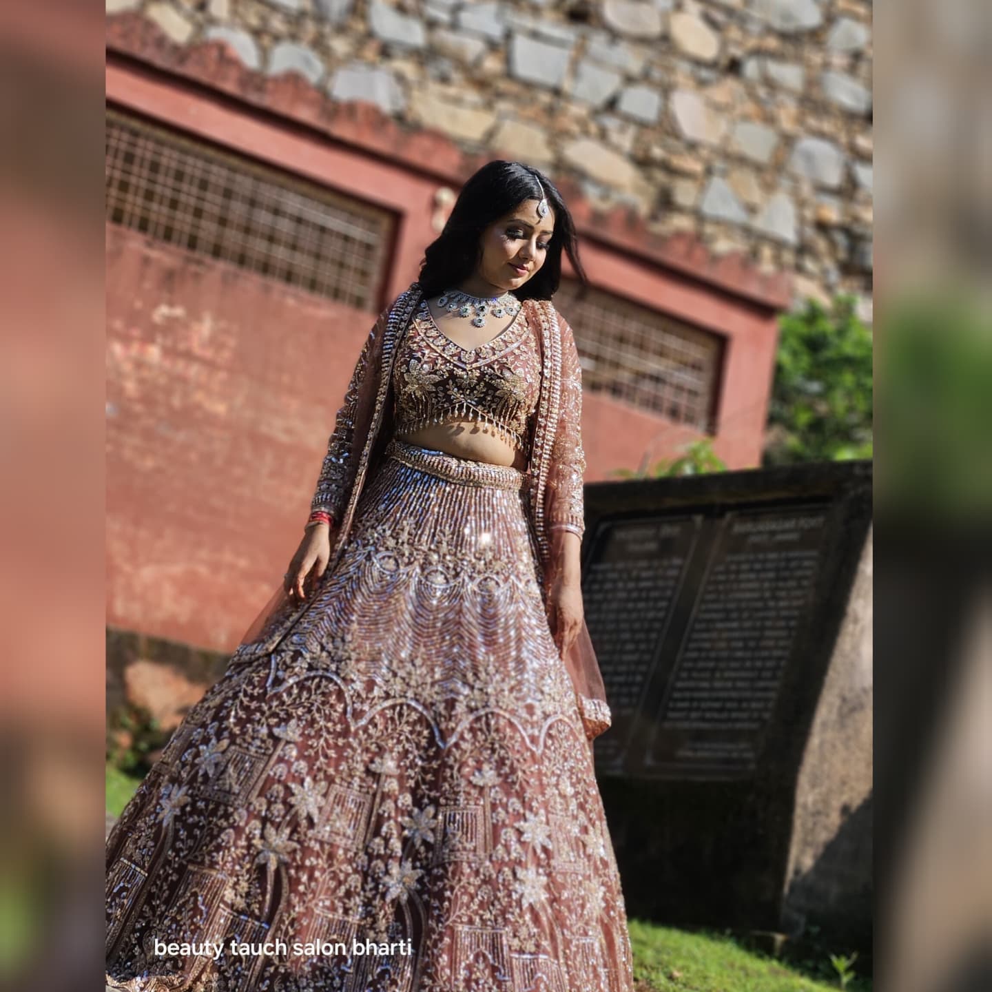 Fabulous white Crop top Lehenga