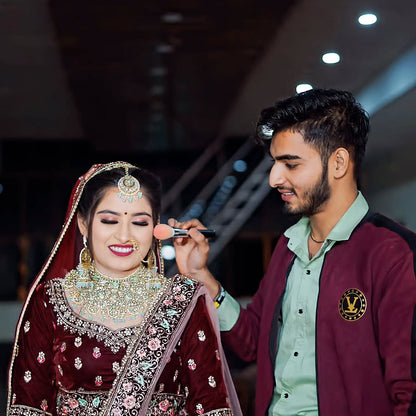 Designer jhumka Maroon bridal lehenga ( happy customer)