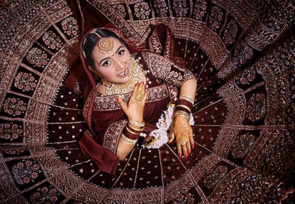 Majestic Red bridal lehenga Happy Customer