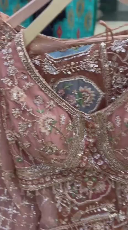 Pink Peacock Pdp Crop Top Lehenga
