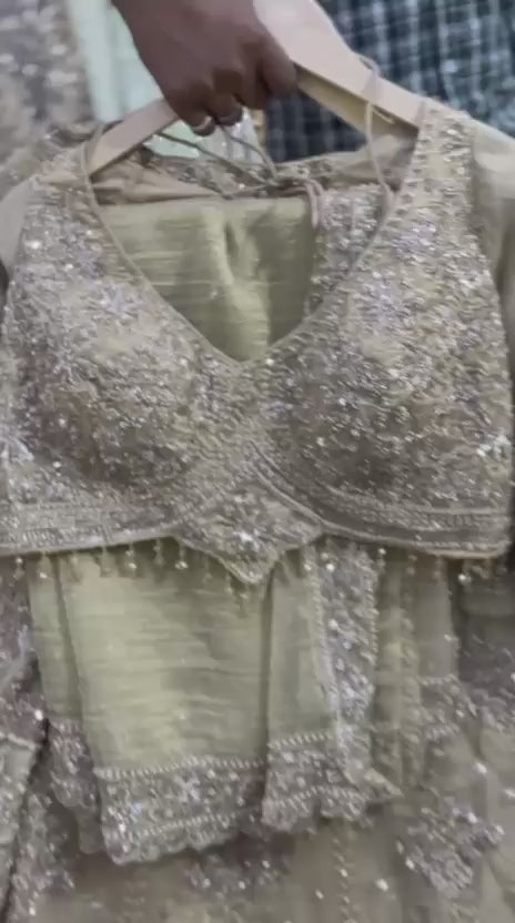 Golden Crop Top Lehenga