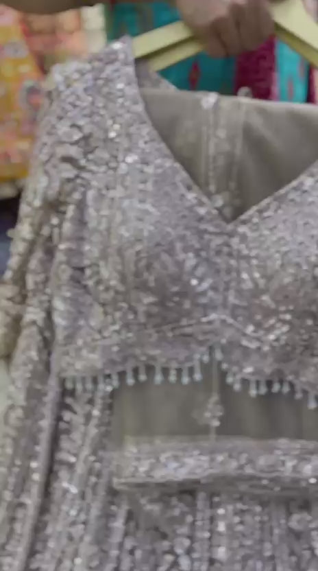 Rust Crop Top Lehenga