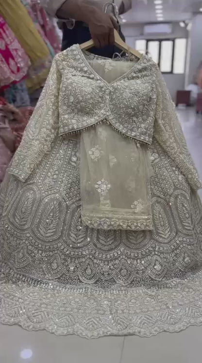 Golden Crop Top Lehenga
