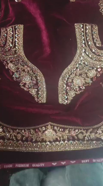 Pretty Dark maroon golden bridal lehenga ( happy customer)