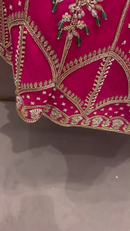 Blue Farshi Garara Muslim Special Long Peplum Dress Lehenga