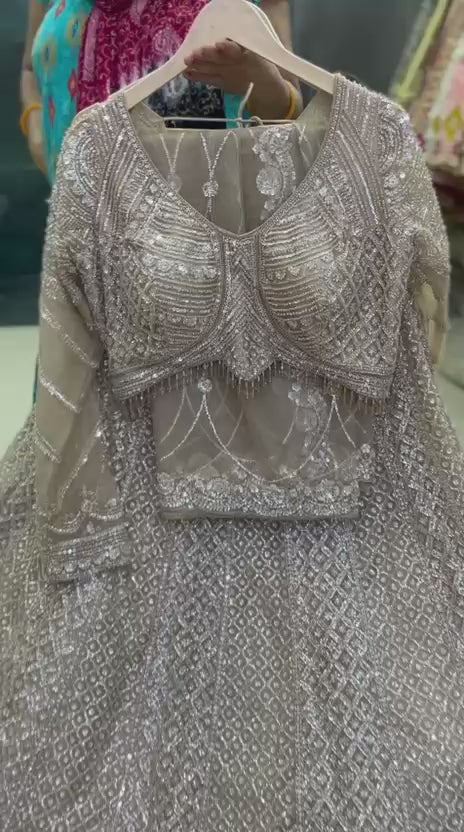 Golden Designer Crop Top Lehenga