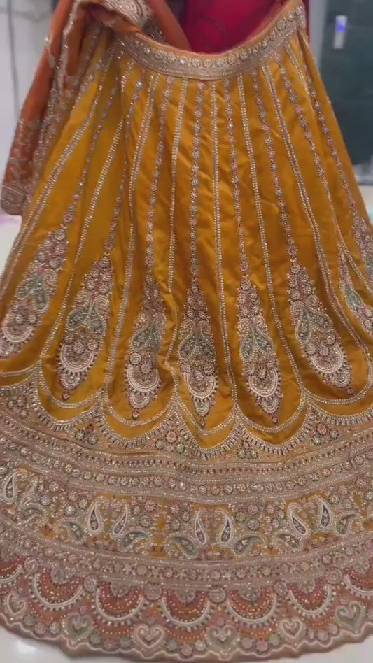 Mustard Bridal Lehenga