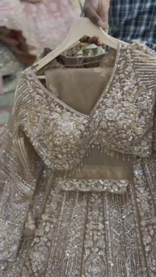 Golden Crop Top Lehenga
