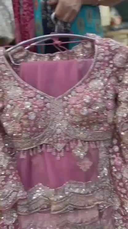 purple Lavender crop top lehenga