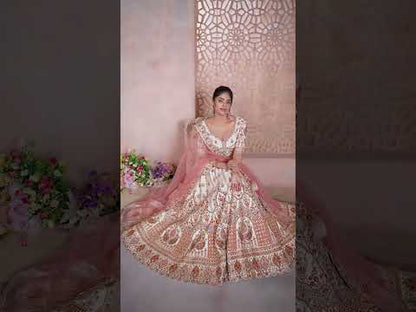 Majestic white girlish lehenga 14