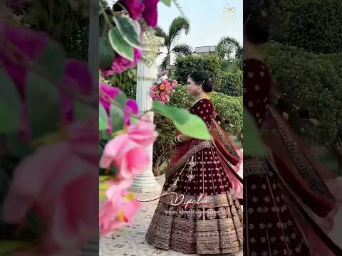 Heavy maroon ball bridal lehenga happy customer