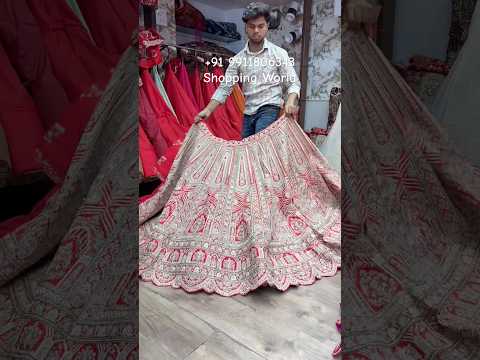 Red Pink Bridal handwork Lehenga