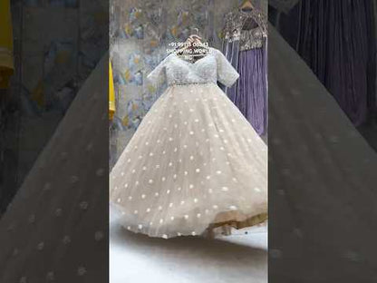 Majestic peach crop top lehenga