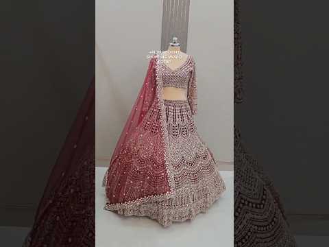 Designer Hot pink crop top Lehenga