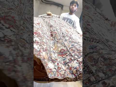 Stunning beige multicolour crop top lehenga