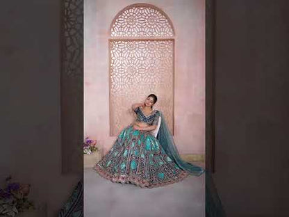 Amazing blue girlish lehenga 31