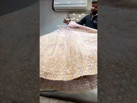 Cute baby pink crop top lehenga