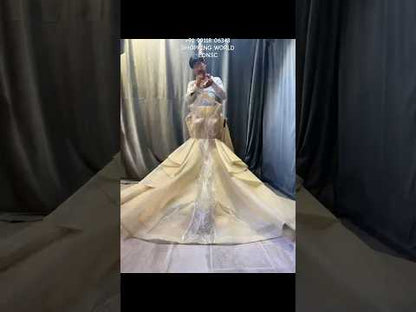 Good looking golden yellow gown