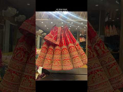 Lavishing maroon ball bridal Lehenga