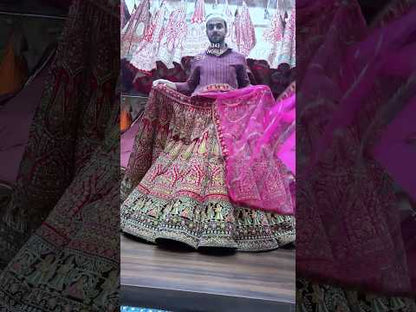 Pretty maroon Doli barat ball bridal Lehenga