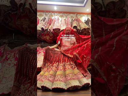Stunning maroon Doli Barat Ball bridal Lehenga