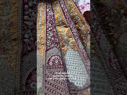 Lehenga de color amarillo mostaza Gajab Ball