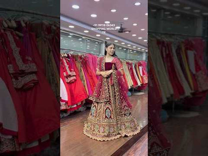 Stunning maroon bridal Lehenga