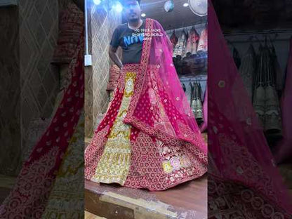 Lehenga nupcial multicolor de diseñador