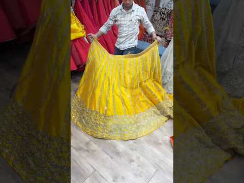 Yellow Haldi Mehendi Mirror Work Lehenga