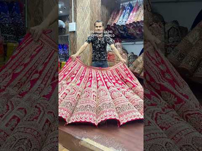 Astonishing red Ball bridal Lehenga