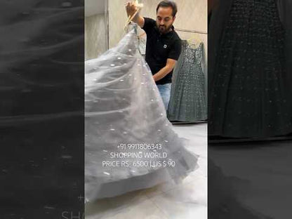 Gorgeous grey Lehenga crop top dress